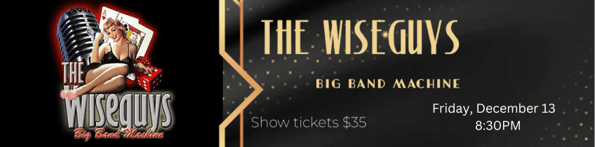 The Wiseguys Big Band Machine concert poster.